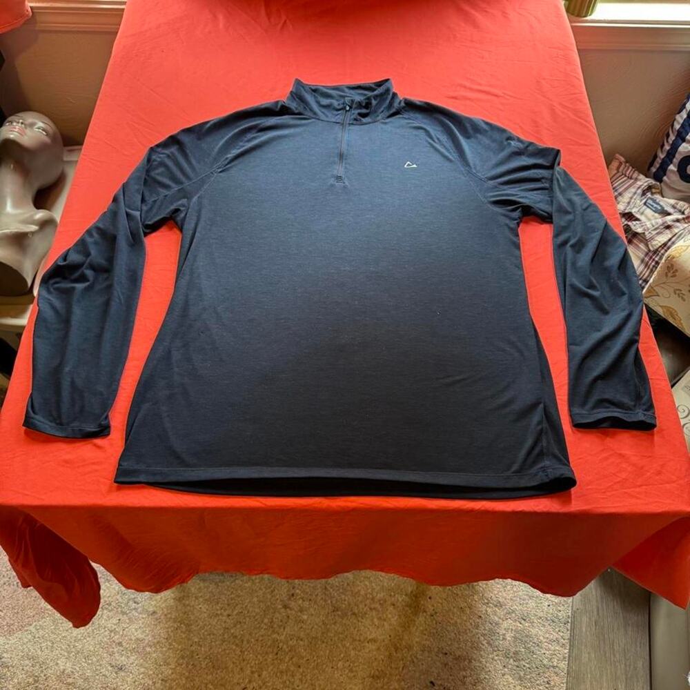 Paradox Merino Blend Athletic Navy Blue 1/4 Zip Pullover, Size XL